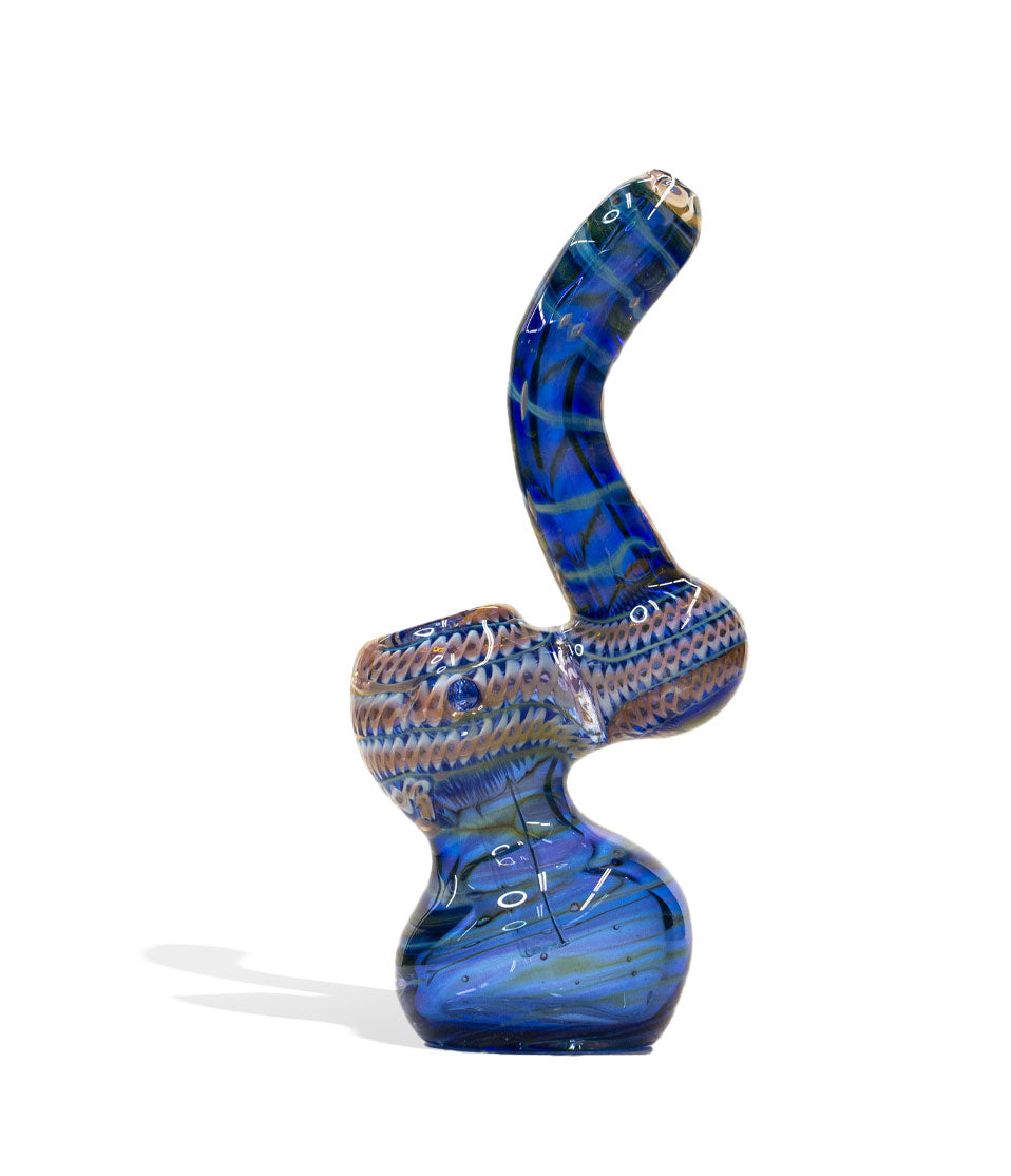 7 inch Extra Thick Bubbler glass bubbler pipe on white background