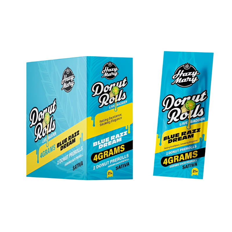 Hazy Mary Donut Rolls Live Bladder Pre-Rolls - Blue Razz Dream