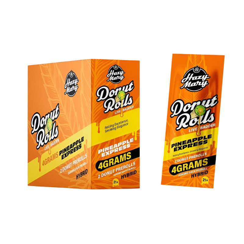 Hazy Mary Donut Rolls Live Bladder Pre-Rolls - Pineapple Express