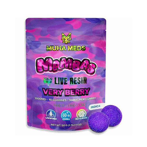Muha Meds Live Resin Mambas Gummies - Very Berry
