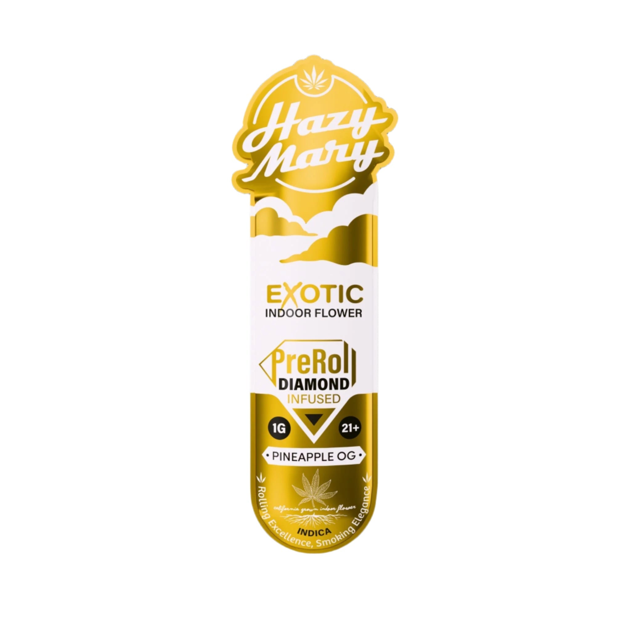 Hazy Mary Exotic Diamond Infused Pre-Rolls - Pineapple OG