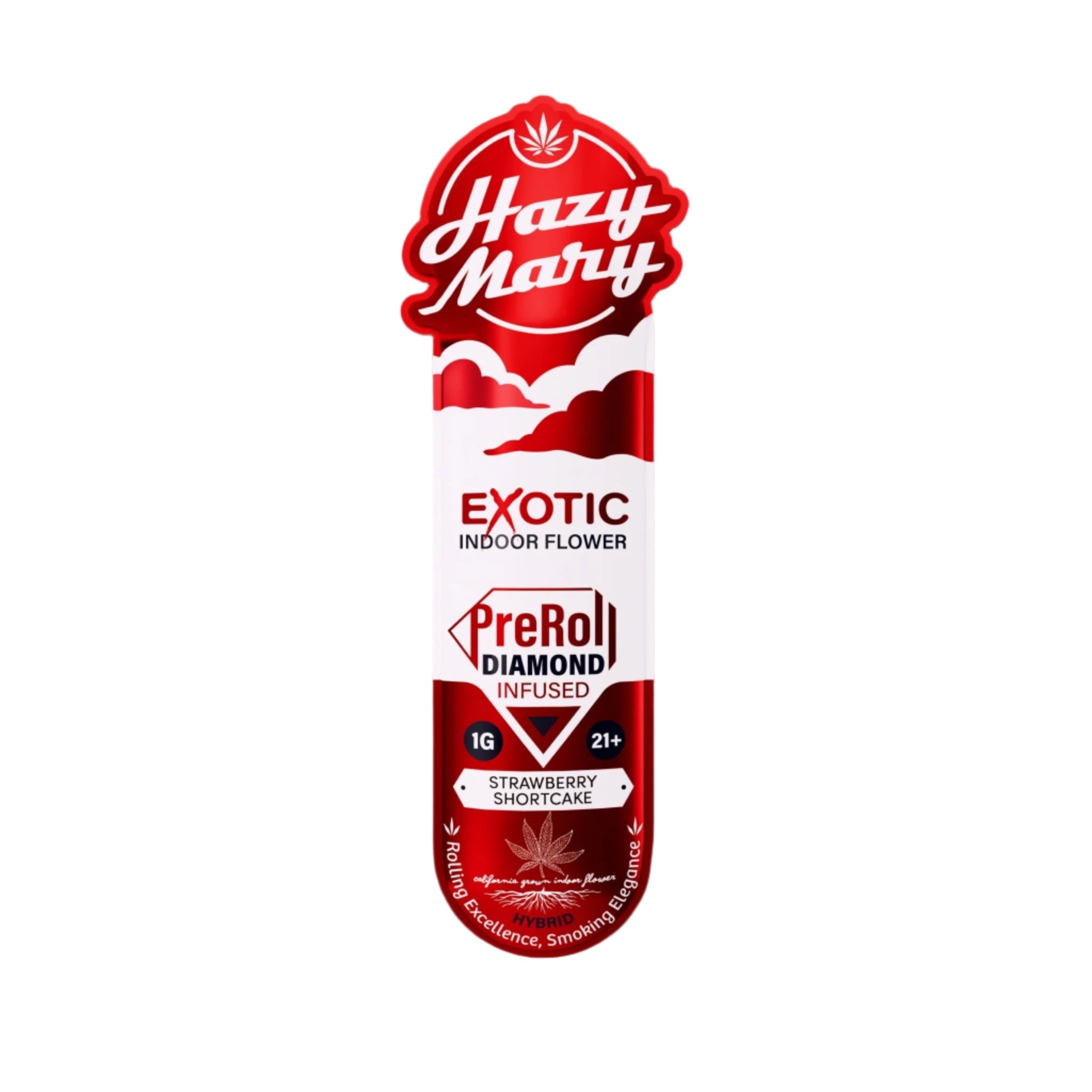 Hazy Mary Exotic Diamond Infused Pre-Rolls - Strawberry Shortcake