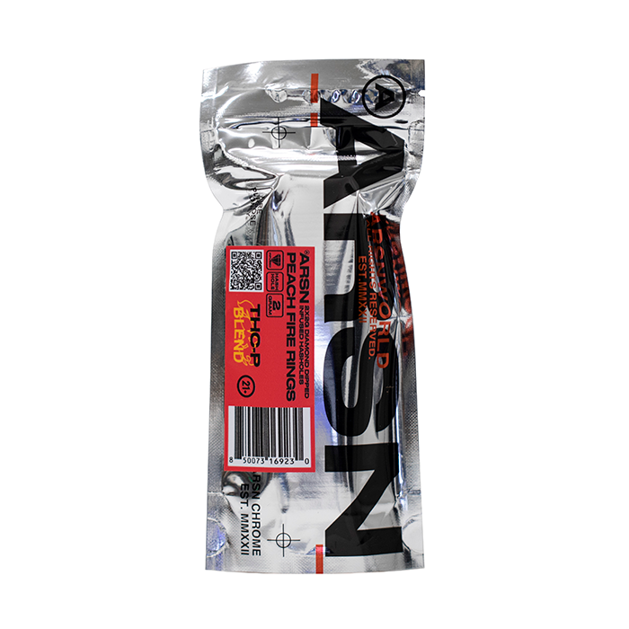 ArsnWorld Diamond Dipped THC-P Pre-Rolls Peach Fire Rings