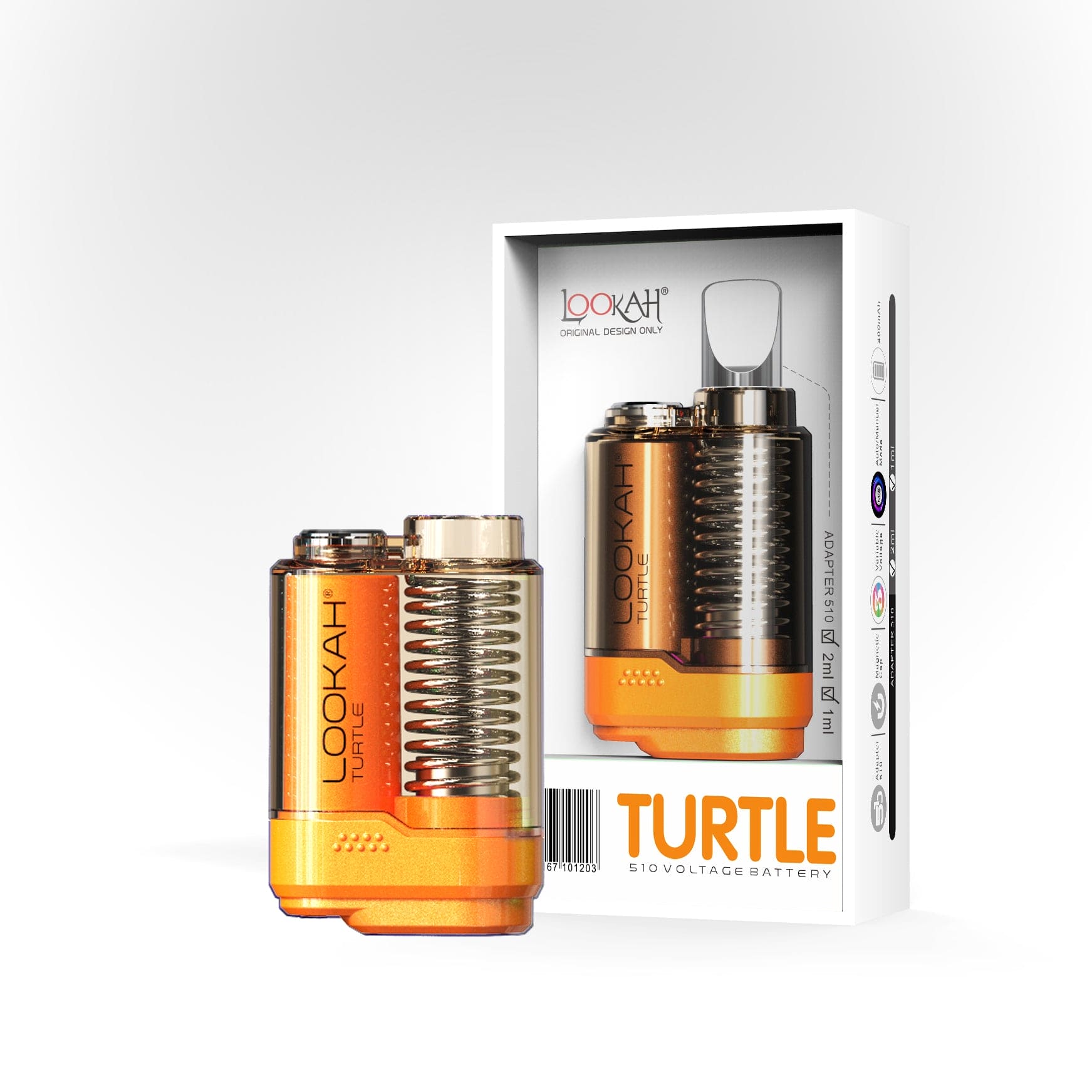 Lookah Turtle 510 Battery - Orange