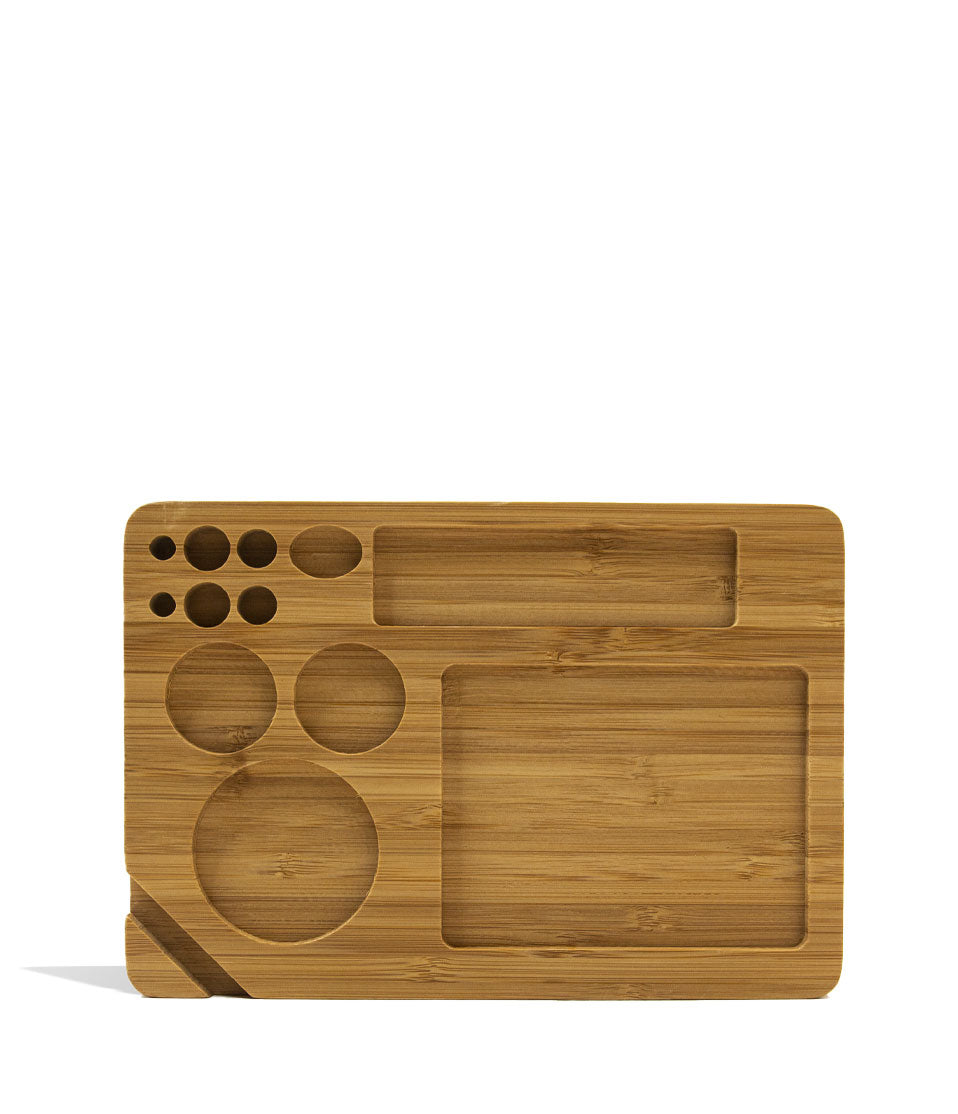 Bamboo Rolling Tray with Accessory Cutouts rolling tray on white background