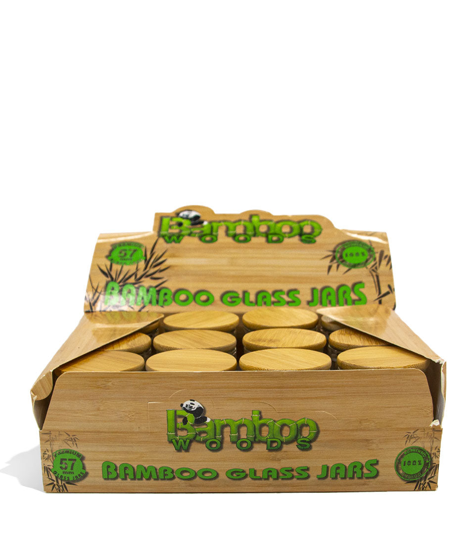 Bamboo Woods Bamboo Glass Jars 12pk stash storage accessory on white background
