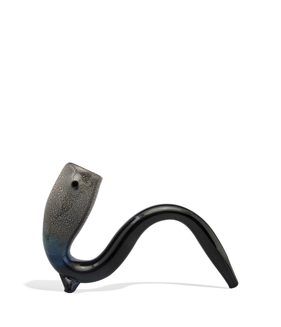 Black Tube Sherlock Pipe glass hand pipe on white background