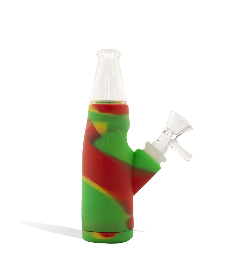 Bottle Shaped Silicone Water Pipe glass water pipe bong on white background