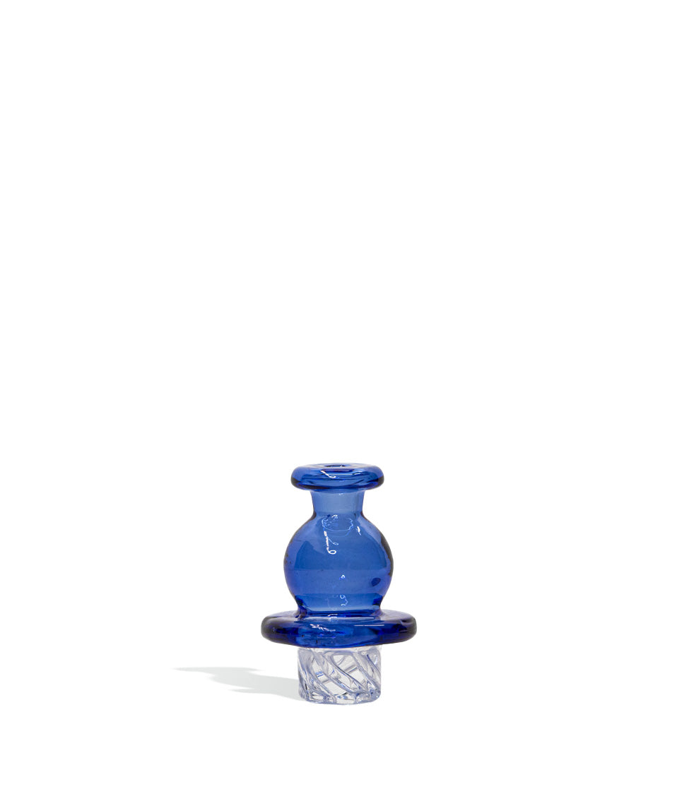 Colored Turbine Airflow Carb Cap glass carb cap dab rig on white background