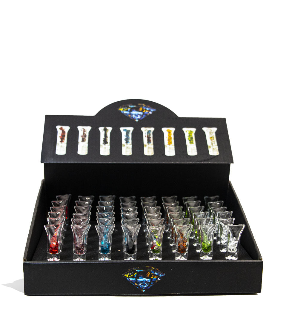 Diamond Filled Glass Mouthpiece Tips 48pk glass accessory on white background