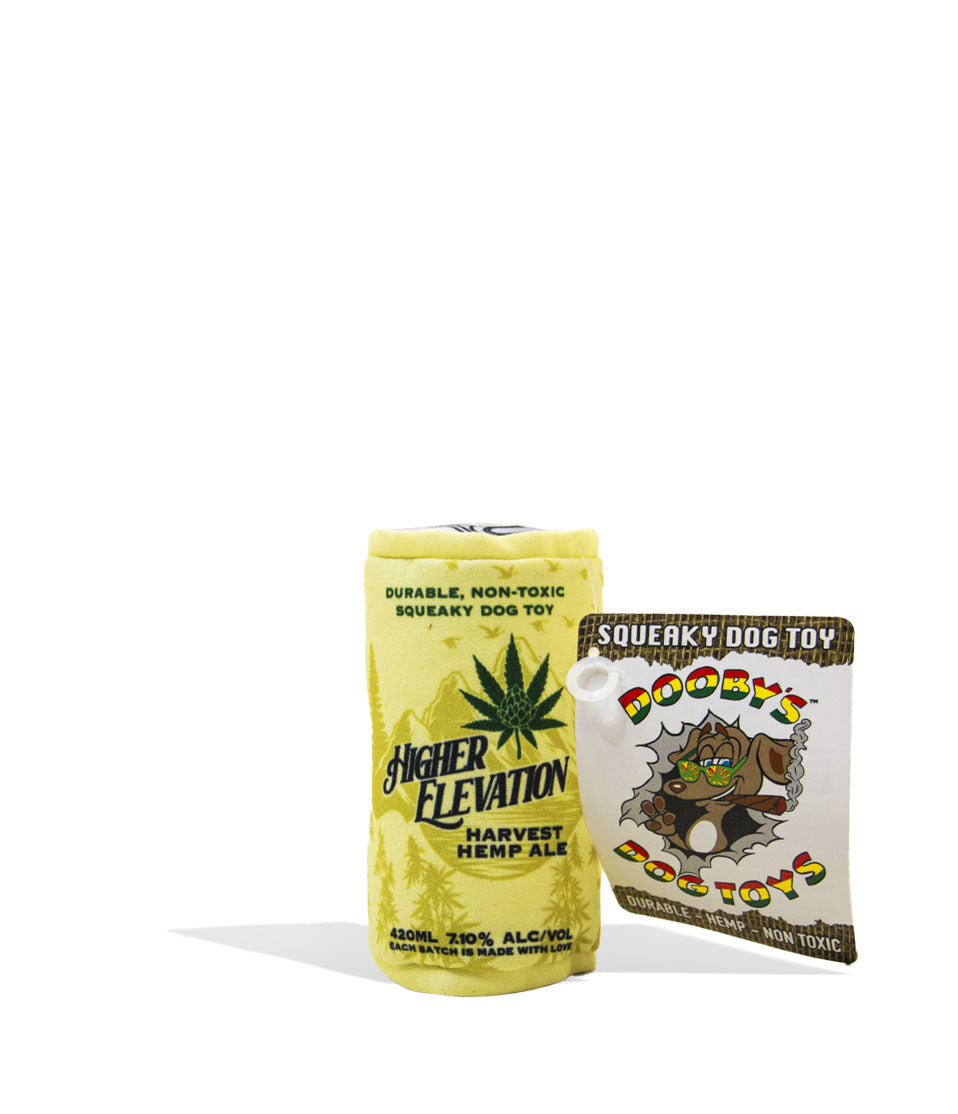 Doobys Dog Toys Hemp Beer Can Dog Toy hemp pet toy on white background