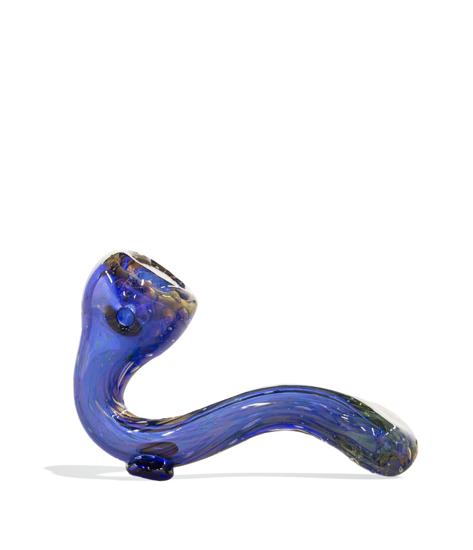 Double Glass Mini Sherlock glass hand pipe on white background