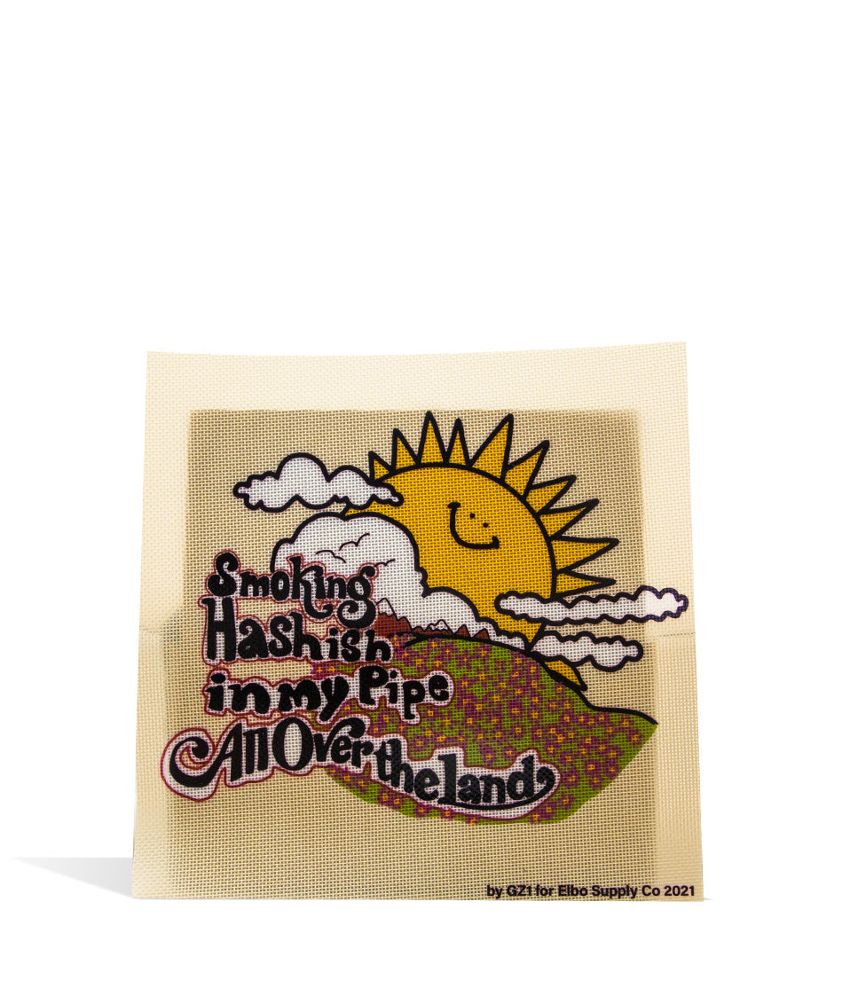 Elbo Glass All Over the Land Dab Mat dab tool concentrate accessory on white background