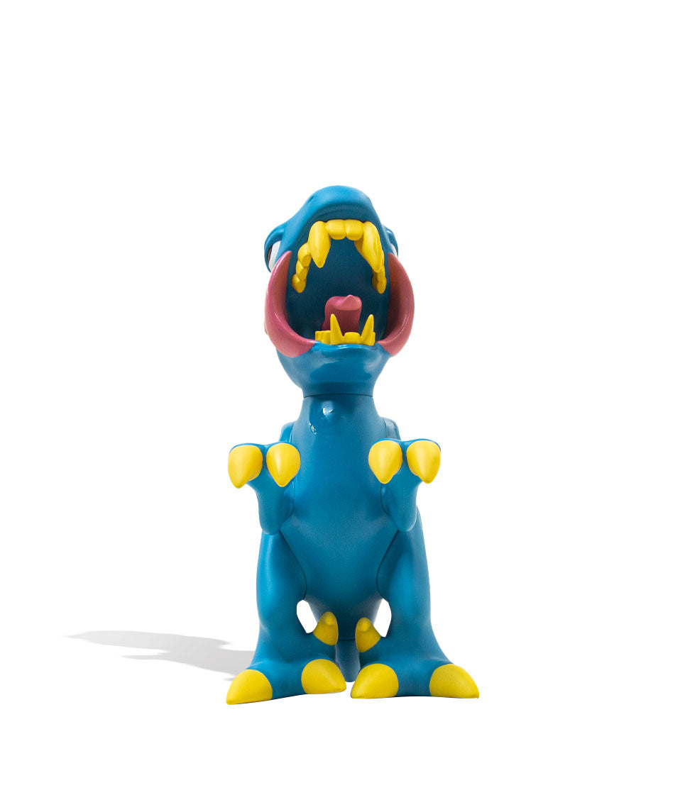 Elbo Glass Blue Open Mouth Raptor Vinyl Figure Elbo Glass collectible on white background