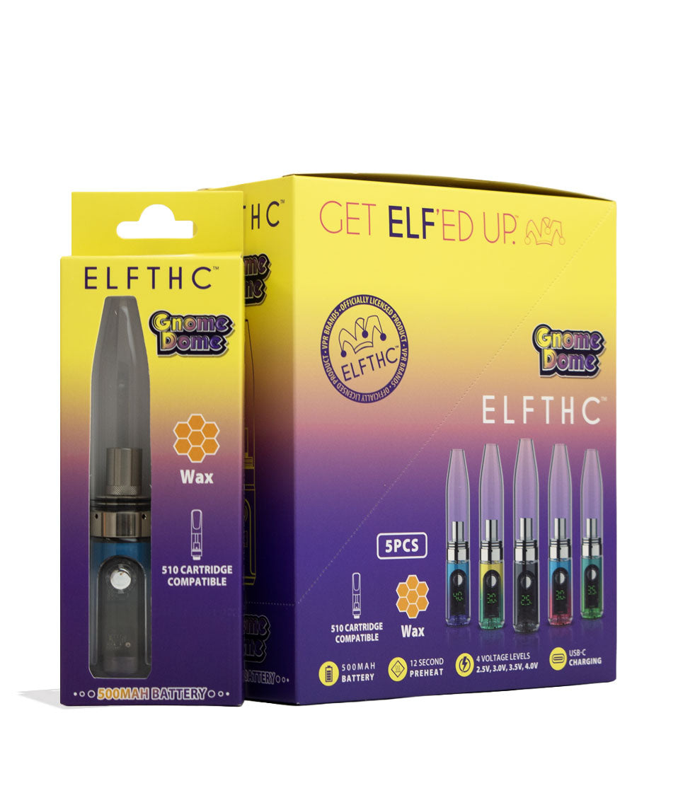 Elf Gnome Dome Mini Vape Rig 5pk concentrate vaporizer wax pen on white background