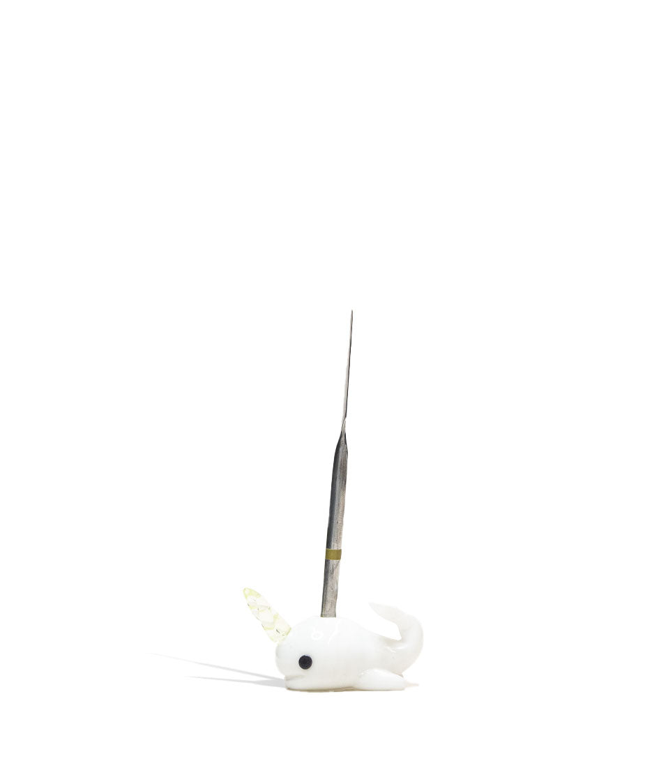 Empire Glassworks Radioactive Narwhal Dabber dab tool concentrate accessory on white background