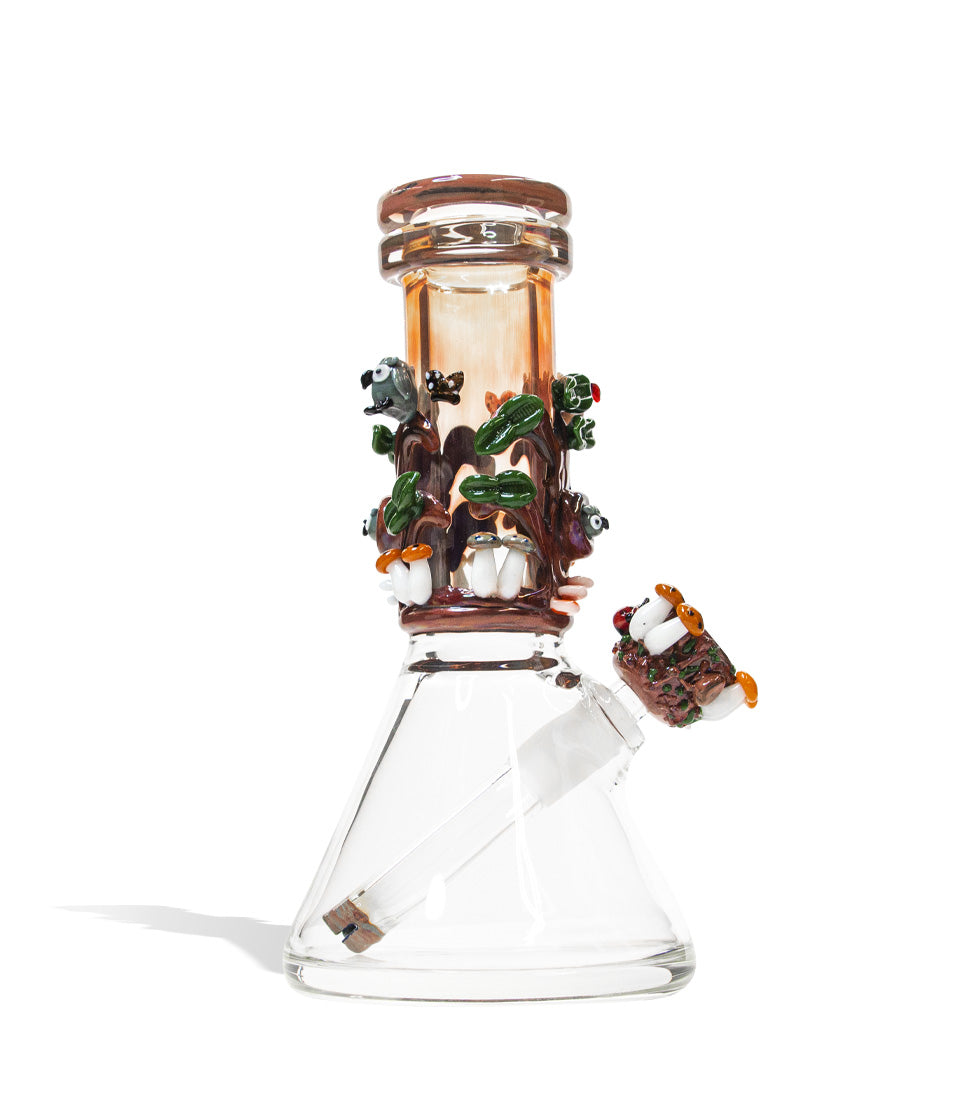 Empire Glassworks Renew the Redwood Baby Beaker glass water pipe bong on white background