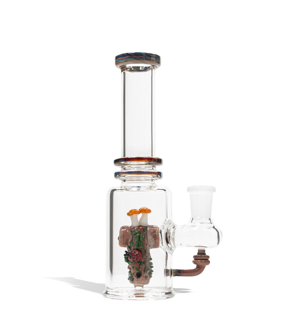 Empire Glassworks Renew the Redwood Mini Tube glass water pipe bong on white background