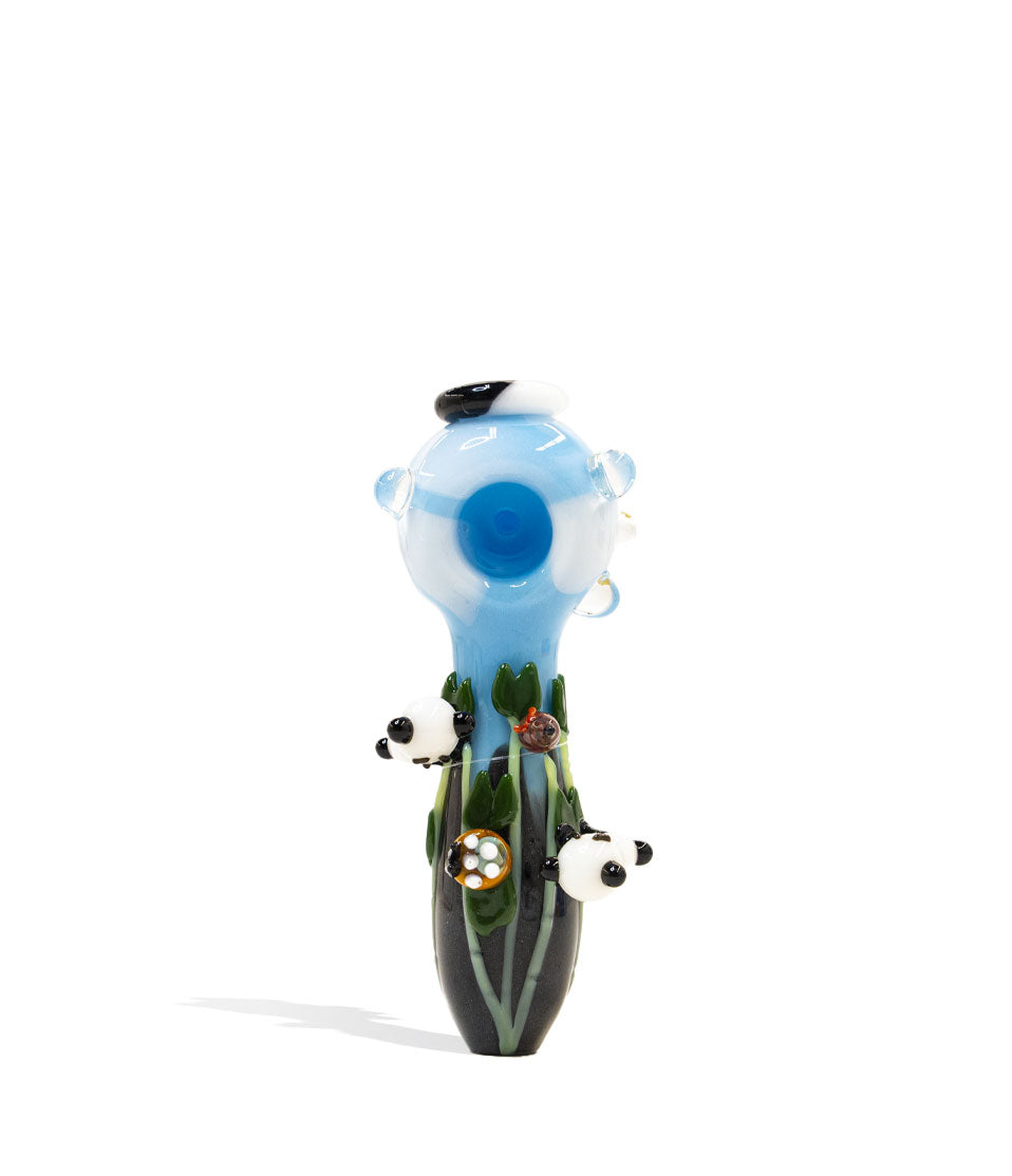 Empire Glassworks Climbing Pandas Spoon Hand Pipe glass hand pipe on white background
