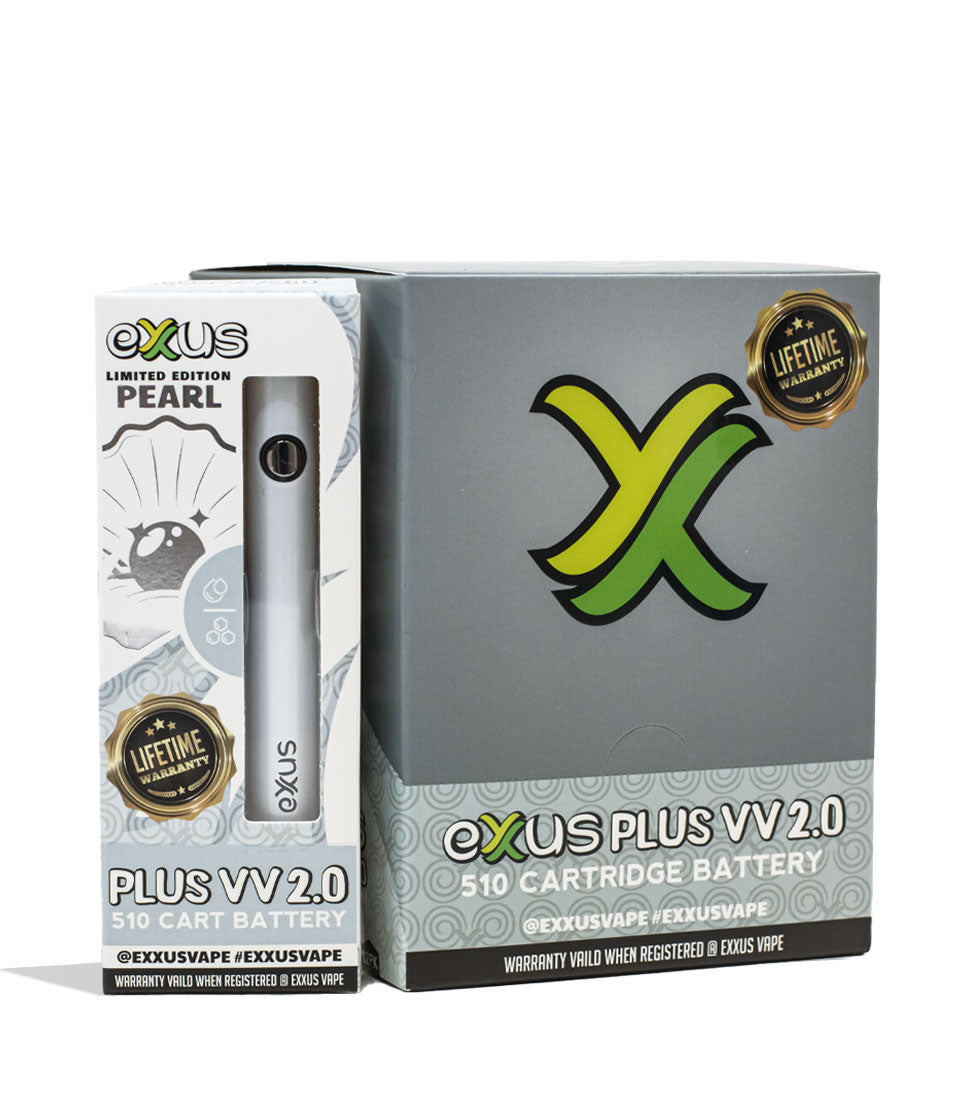 Exxus Vape Plus VV 2.0 Cartridge Vaporizer 12pk 510 cartridge battery vape pen on white background