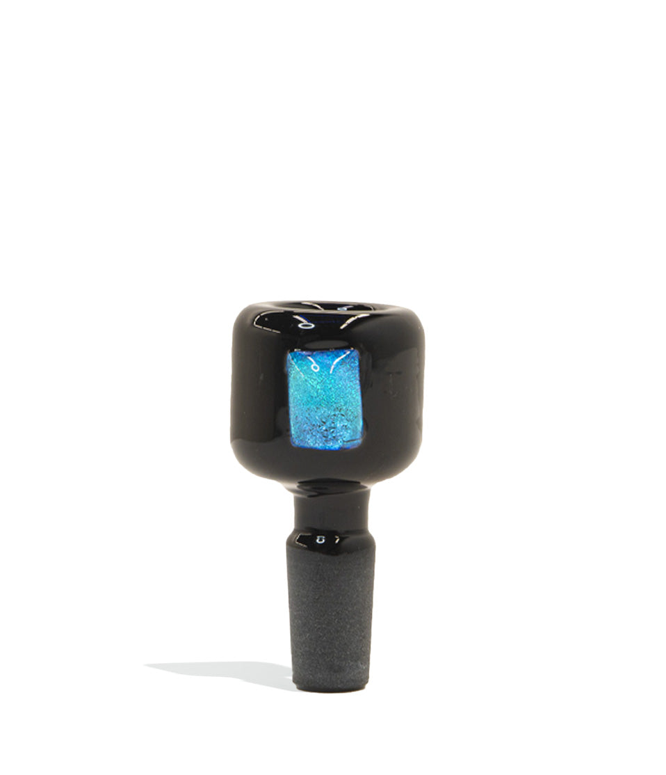 Full Black Bowl Colored Marble glass bowl piece bong on white background