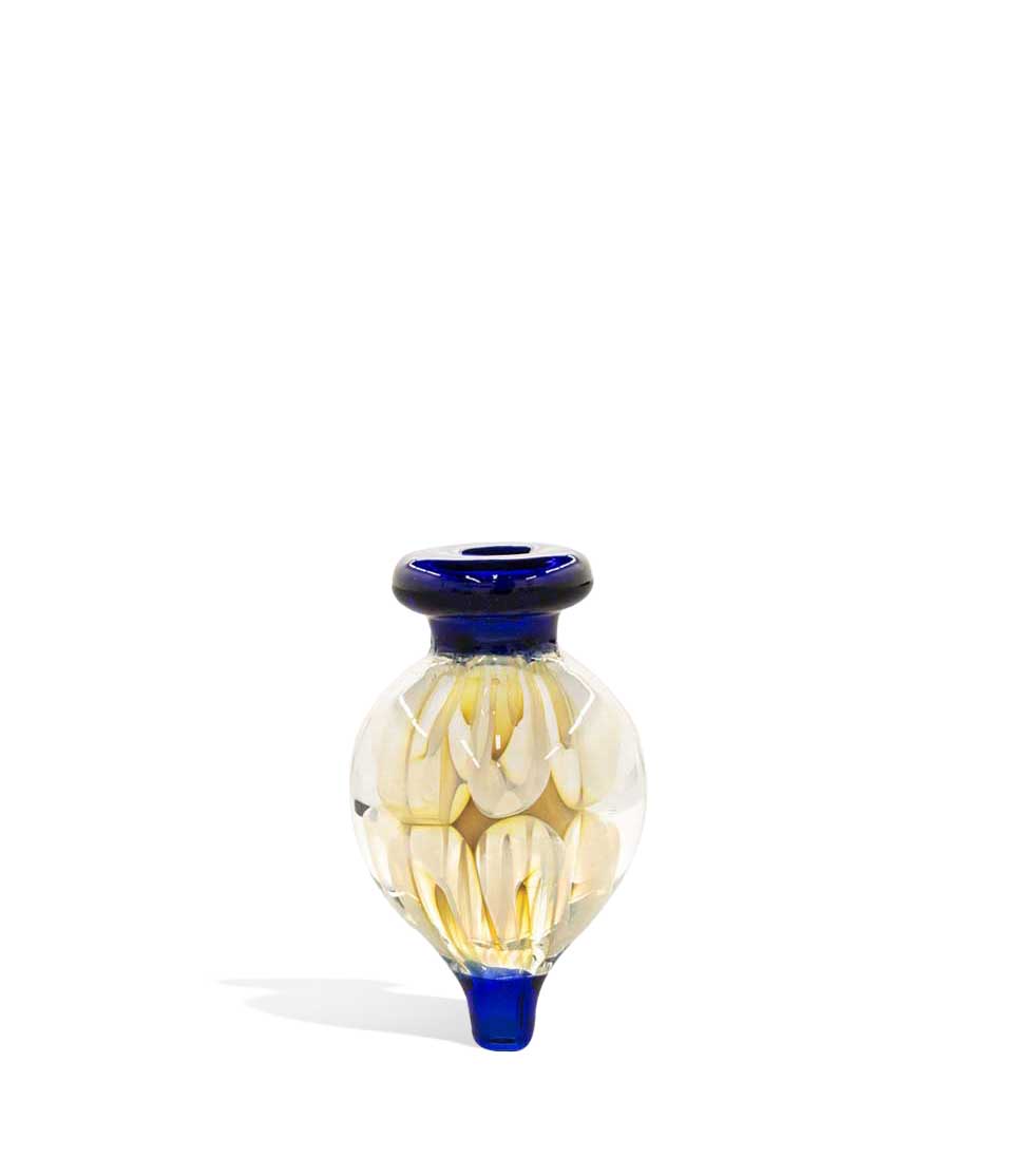 Fumed Carb Cap with Swirl Design glass carb cap dab rig on white background
