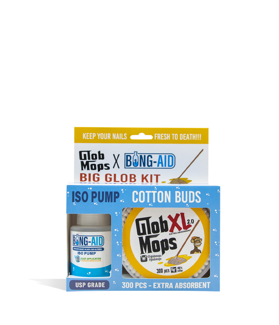 Bong Aid x Glob Mops Big Glob Kit glass pipe cleaner cleaning solution on white background