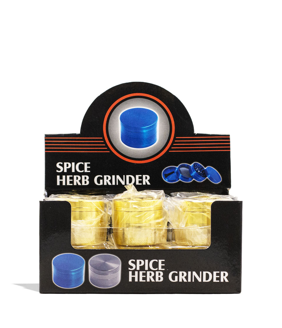 Gold Coin Grinder 12pk herb grinder on white background
