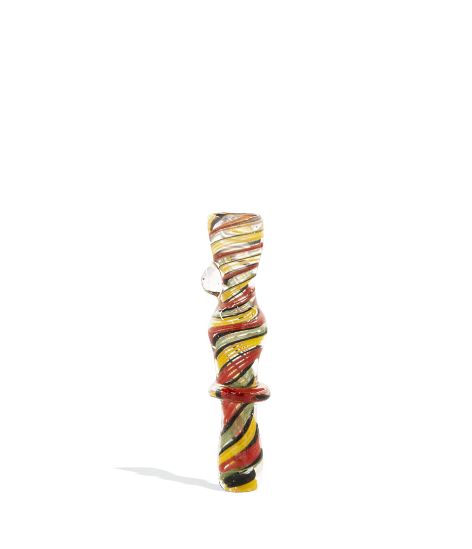 Mix Colored Rim Chillum glass chillum one hitter on white background