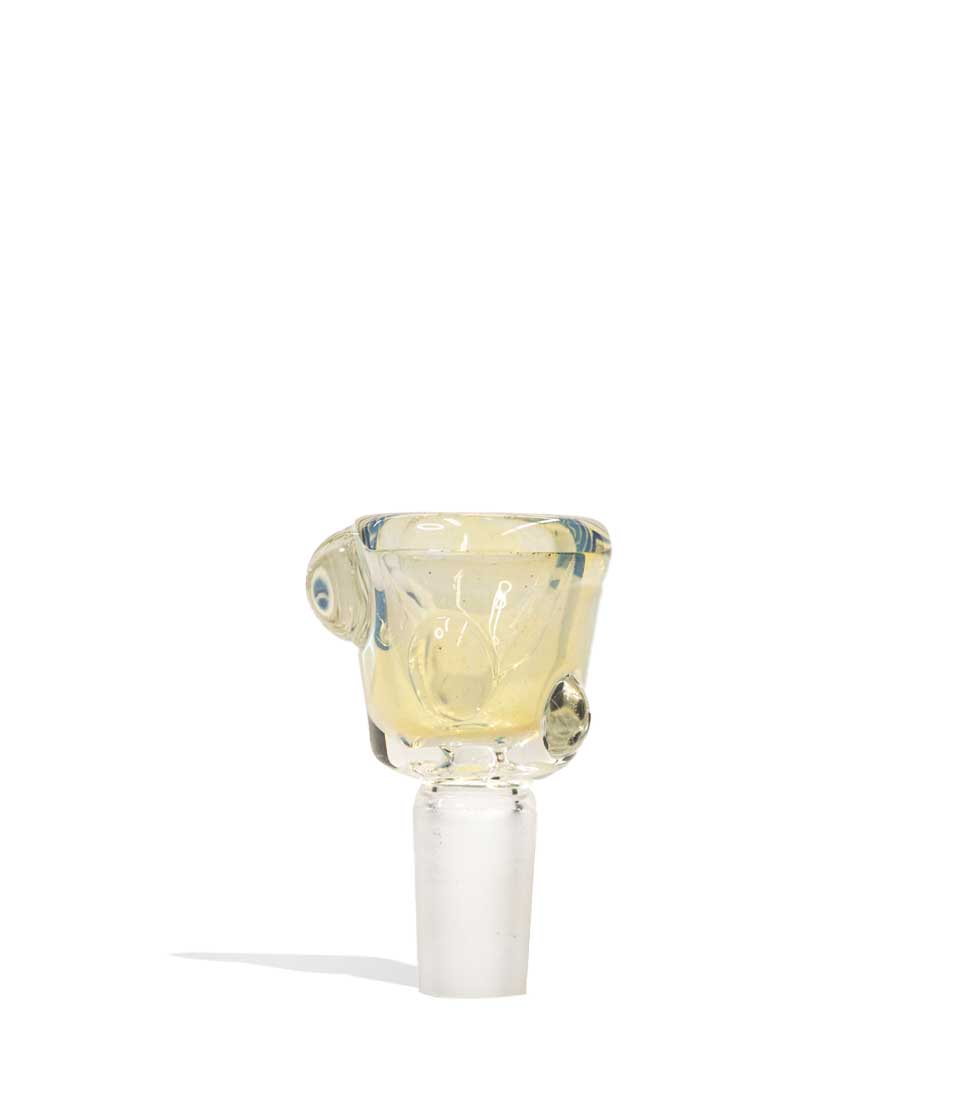 Silver Fumed Bowl with 3 Marbles glass bowl piece bong on white background