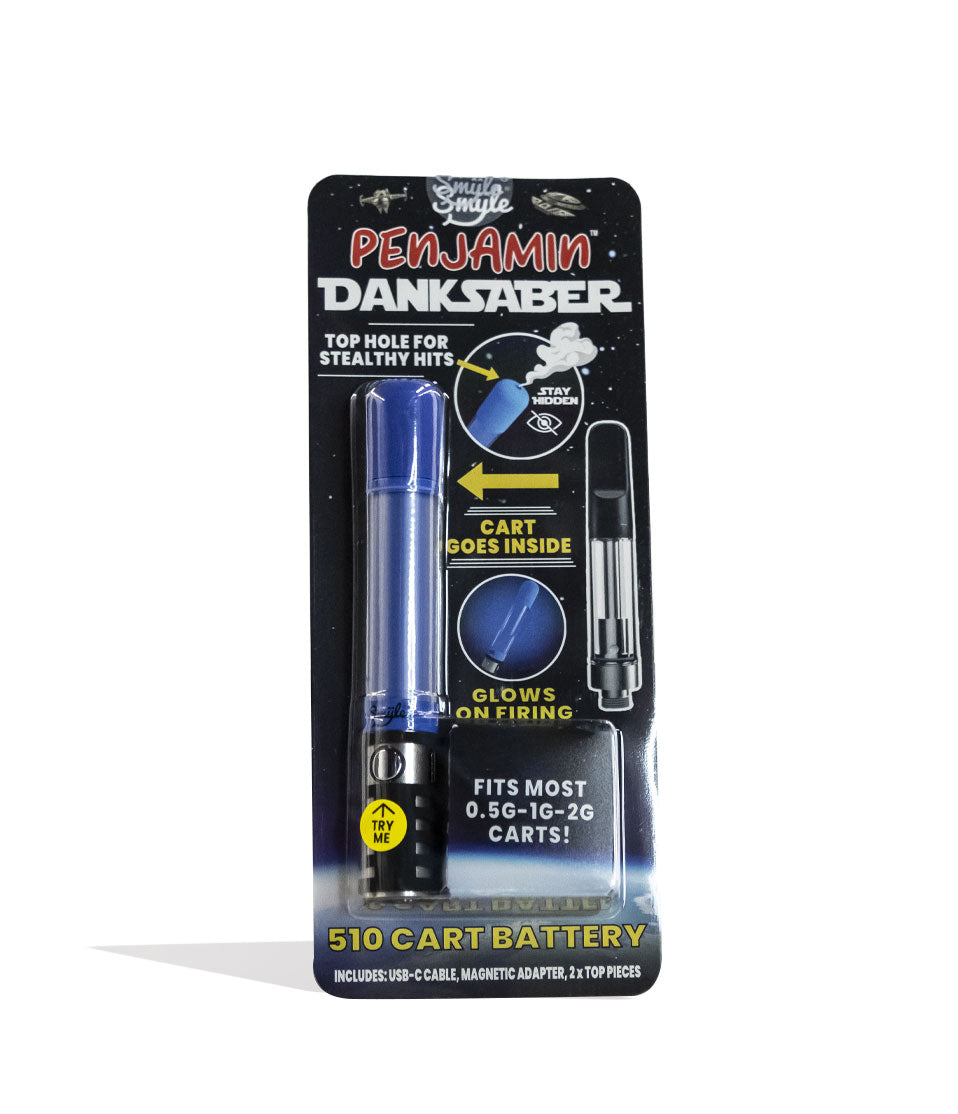 Blue Smyle Penjamin Saber Variable Voltage Battery Packaging Front View on White Background