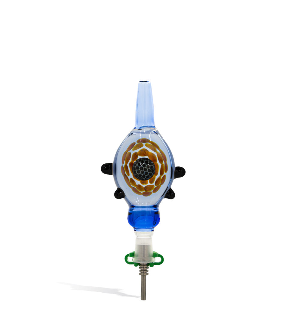 Tortoise Styled Nectar Straw with 10mm Stainless Tip nectar collector concentrate on white background