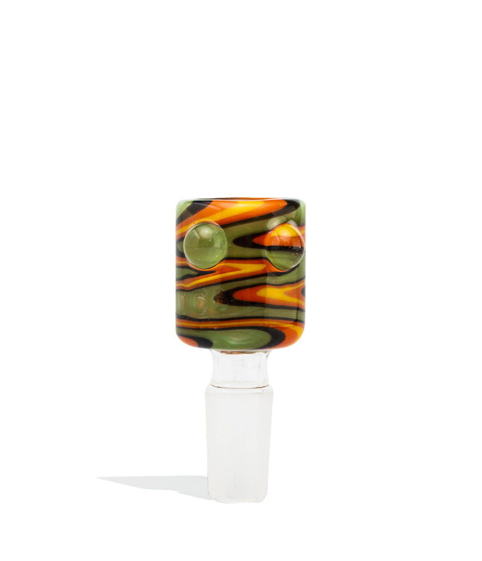 US Colored Boro Glass Bowl with Clear Marbles glass bowl piece bong on white background
