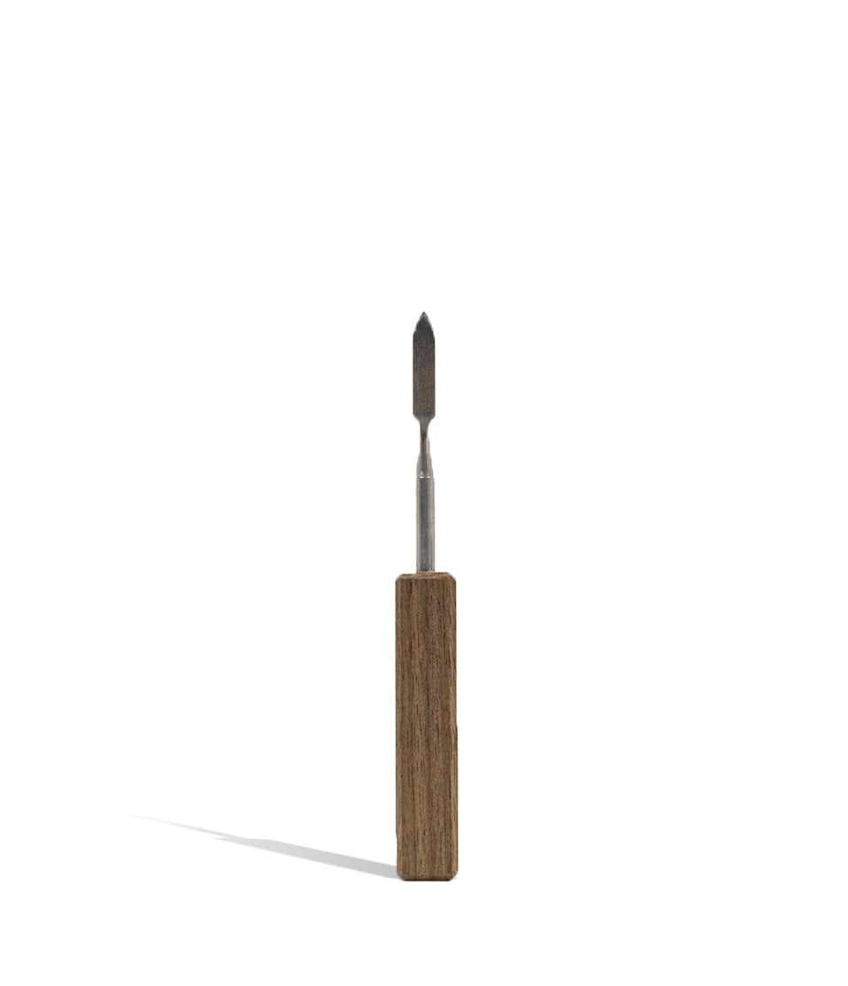 Wood Dab Tool with Stainless Steel Tip dab tool concentrate accessory on white background
