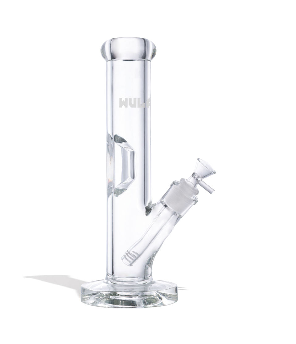 Wulf Mods 9mm 12inch Straight Water Pipe thick glass straight tube bong on white background