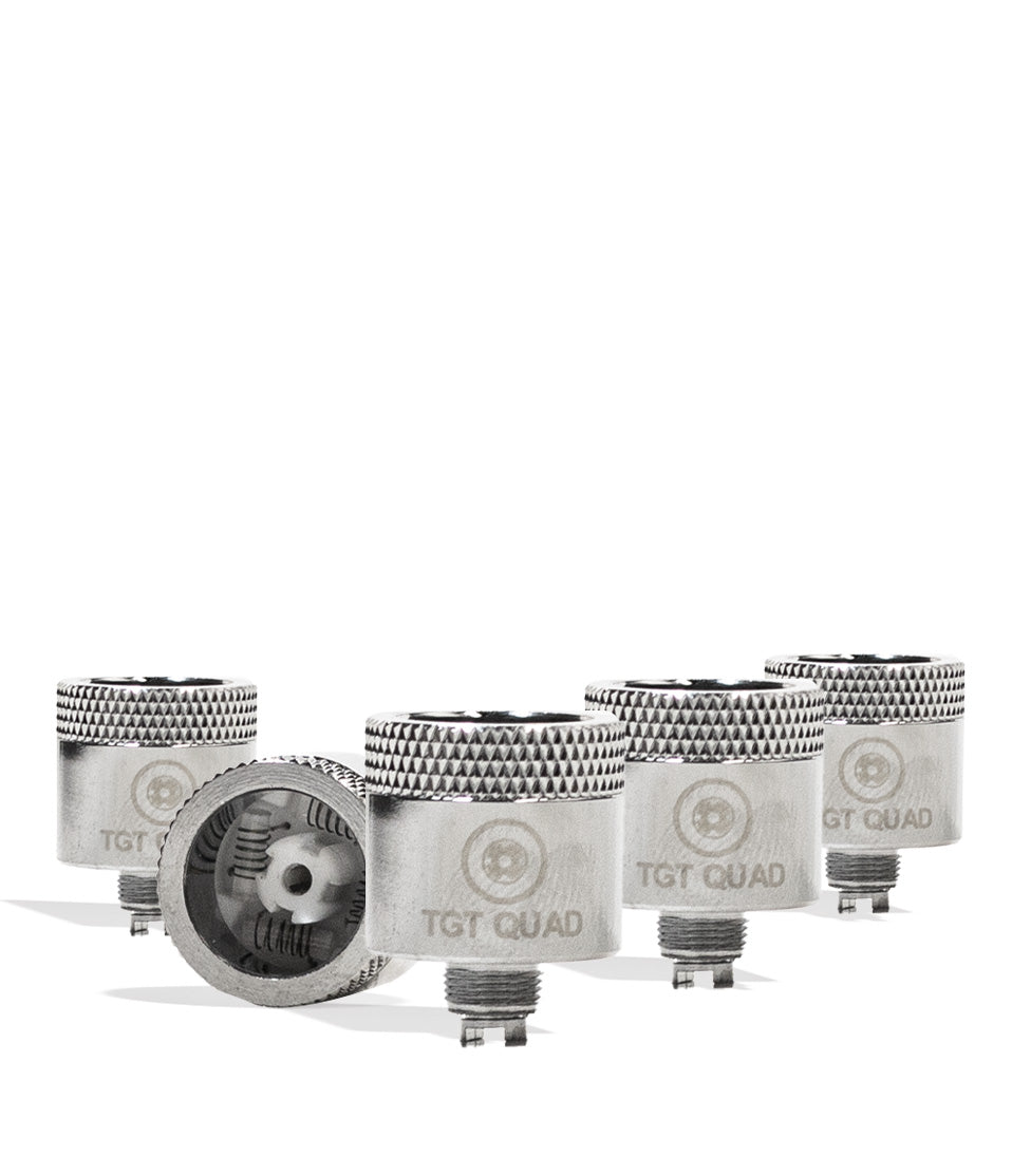 Wulf Mods Pillar TGT Quad Coils 5pk replacement coil for Wulf Mods vape on white background
