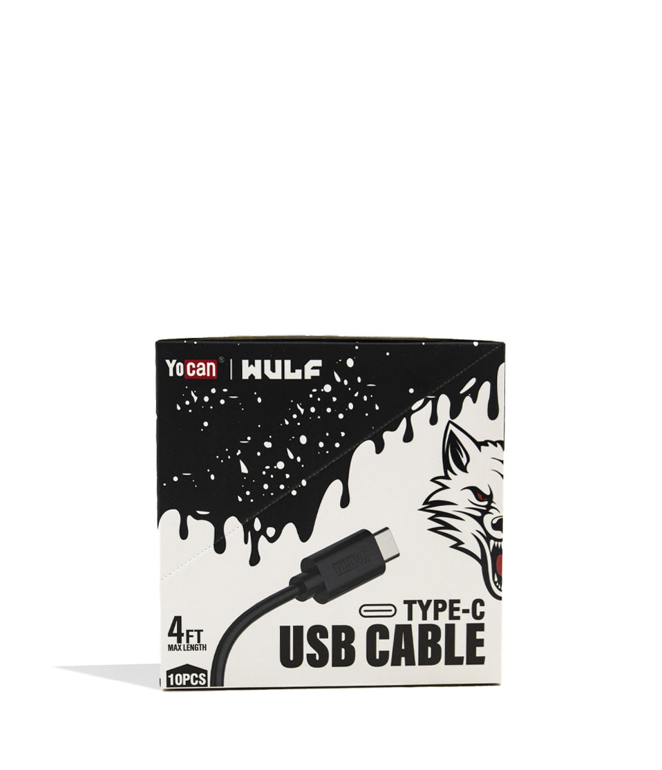 Wulf Mods USB Type C Charging Cable 10pk 510 cartridge battery vape pen on white background