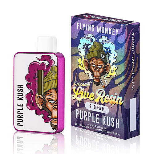 Flying Monkey Delta 8 Live Resin Disposable Purple Kush