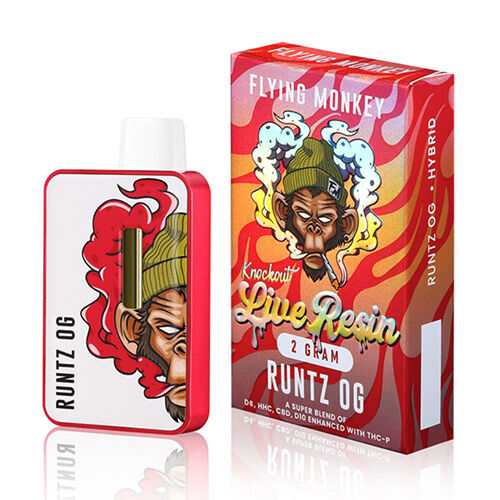 Knock Out Delta 8 Live Resin Disposable Vape by Flying Monkey | 2 Gram Knock Out Delta 8 Live Resin Disposable Vape by Flying Monkey | 2 Gram