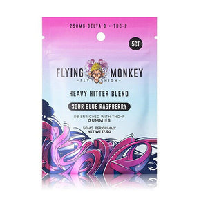 Flying Monkey Heavy Hitter Delta 8 Gummies Sour Blue Raspberry