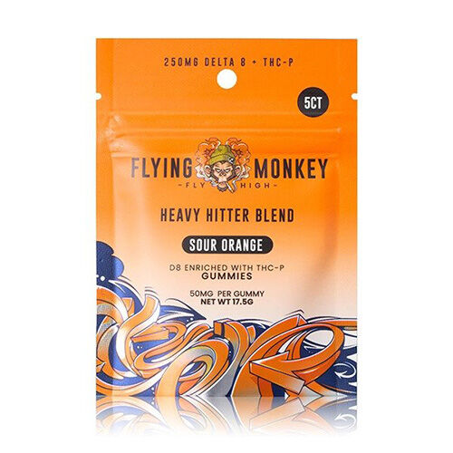Flying Monkey Heavy Hitter Delta 8 Gummies Sour Orange