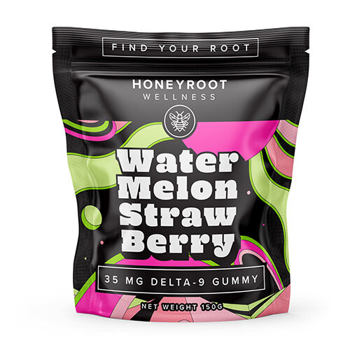 Honeyroot Delta-9 Gummies Watermelon Strawberry