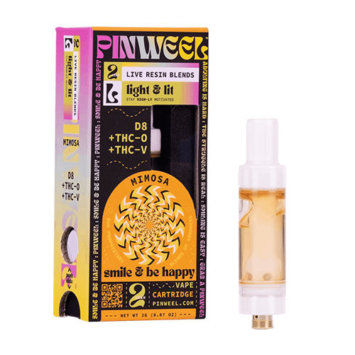Pinweel Live Resin Blends Vape Cartridge Mimosa