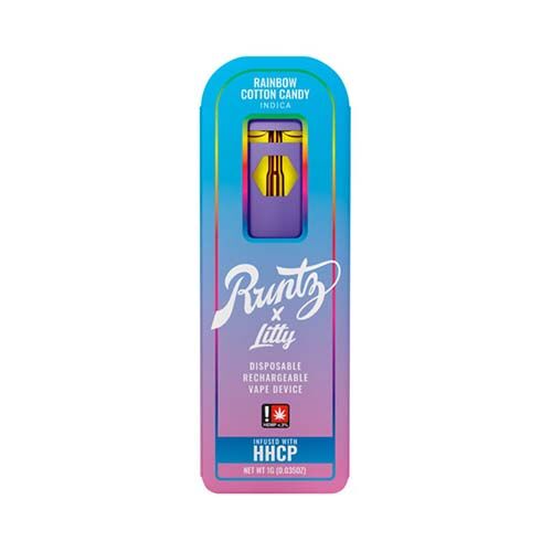 Runt x Litty HHCP Disposable Rainbow Cotton Candy