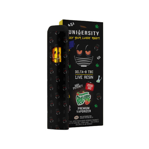 University Delta-8 Live Resin Disposable Strawberry Roll-Ups
