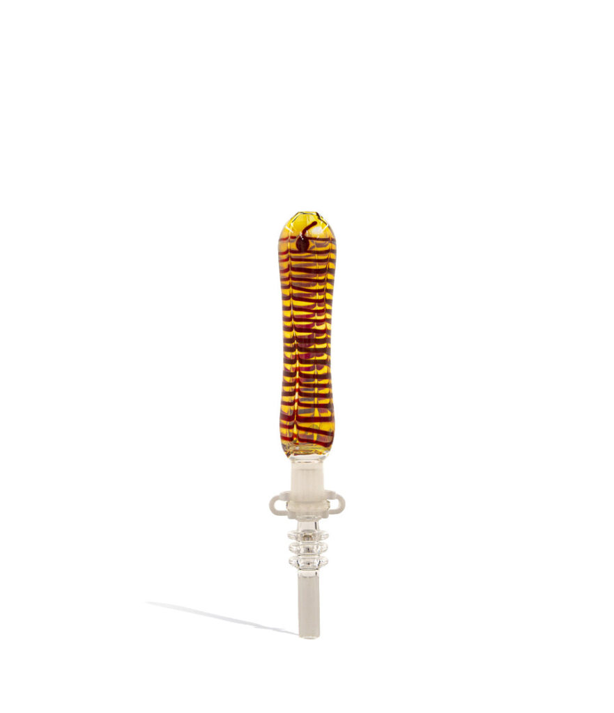 10mm Quartz Tipped Nectar Straw with 10mm Clip nectar collector concentrate on white background
