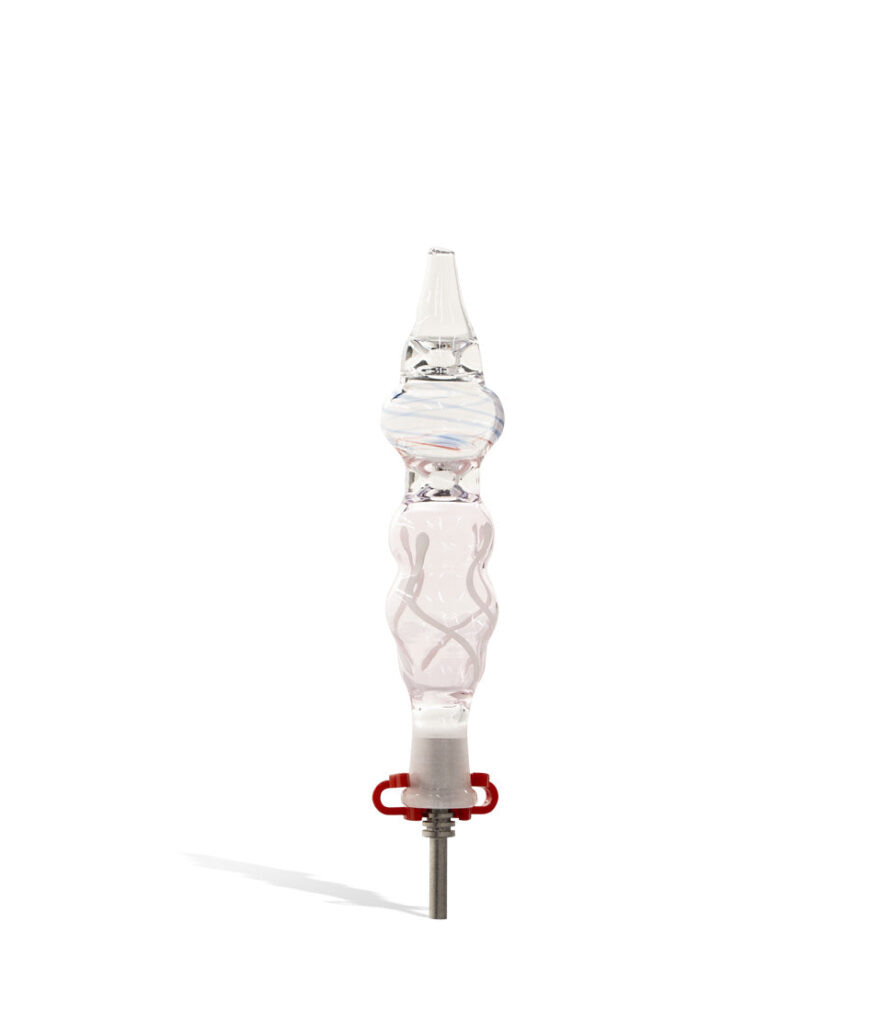 10mm Titanium Tipped Nectar Straw with Clip nectar collector concentrate on white background
