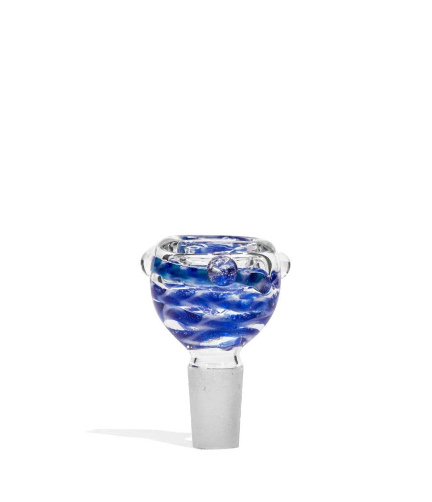 14mm Inside Out Colored Bowl glass bowl piece bong on white background