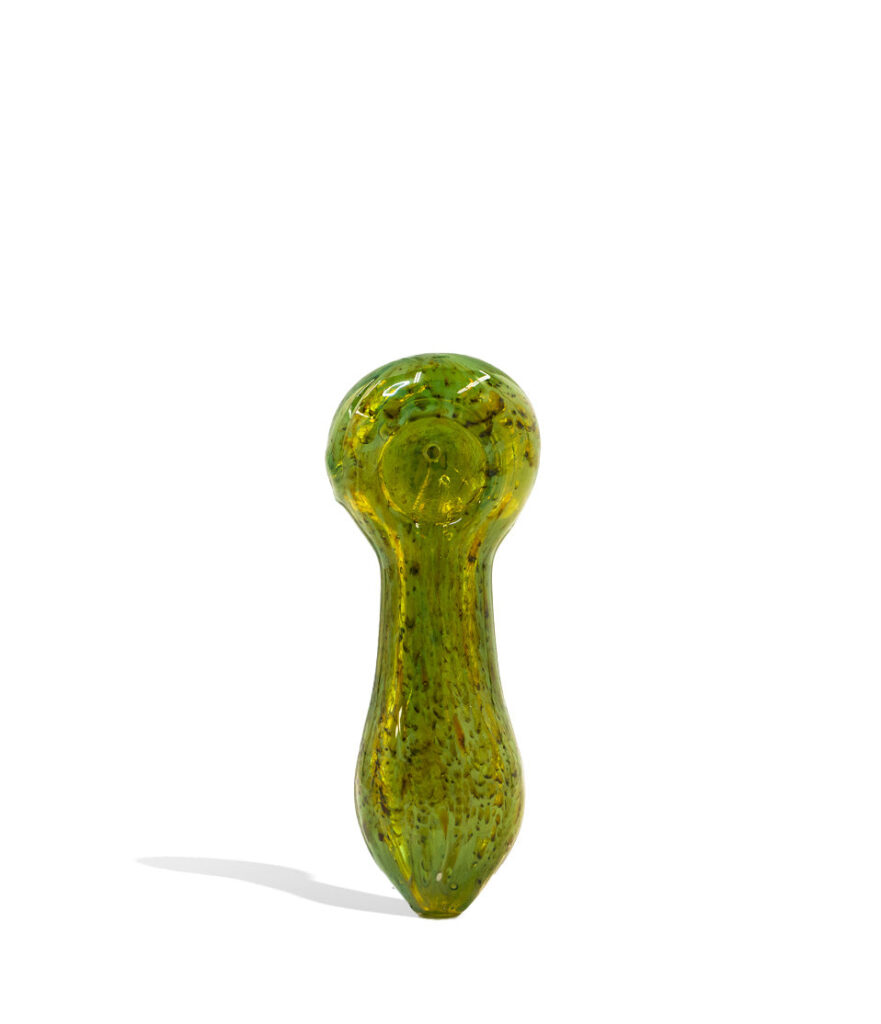3.5 inch Hand Pipe with Mixed Art Colors glass hand pipe on white background