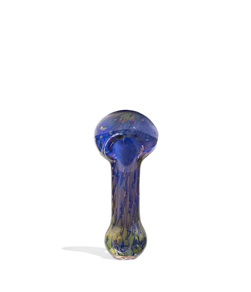 3 inch Double Glass Fancy Hand Pipe glass hand pipe on white background